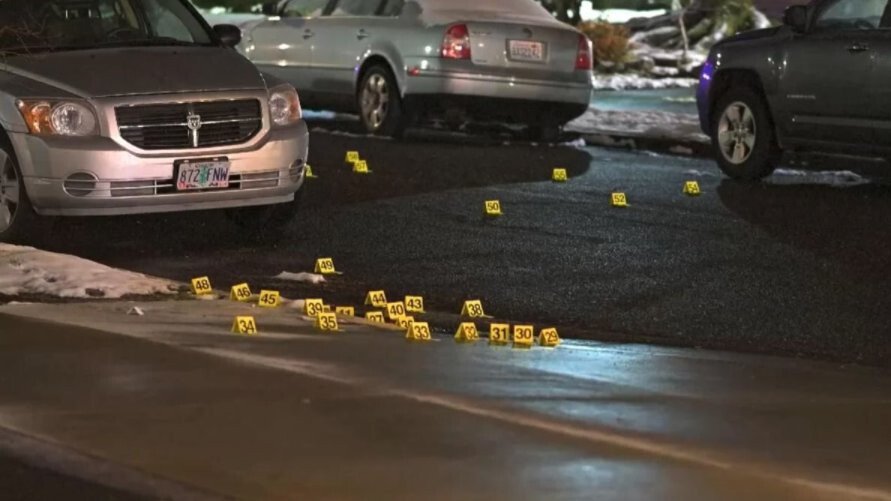 <i>KPTV</i><br/>Police said nearly 100 rounds were fired during the shooting.