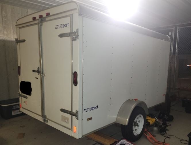 A stolen trailer recovered by the Boone County Sheriff's Office.