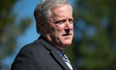 White House Chief of Staff Mark Meadows speaks to the media about US President Donald Trump at the White House in Washington