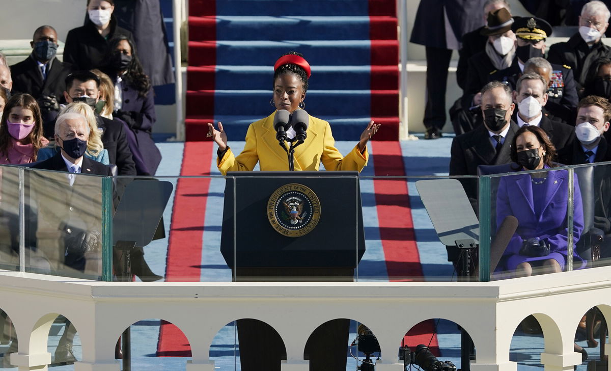 <i>Patrick Semansky/Pool/AP</i><br/>National youth poet laureate Amanda Gorman captured Americans' hearts with her passionate speech at the presidential inauguration.