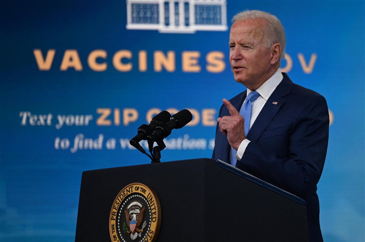 <i>JIM WATSON/AFP/Getty Images</i><br/>US President Joe Biden delivers remarks on the Covid-19 response and the vaccination program at the White House on August 23 in Washington