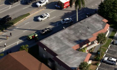 Investigators and first responders check out the scene of a hit-and-run crash in Wilton Manors