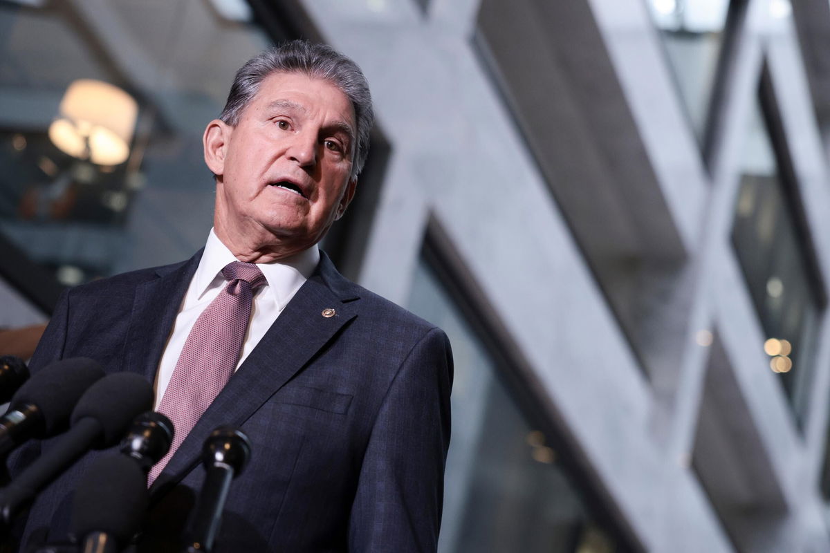 <i>Anna Moneymaker/Getty Images</i><br/>Sen. Joe Manchin is set to speak with Biden on Monday afternoon as the President tries to secure his support for the plan.