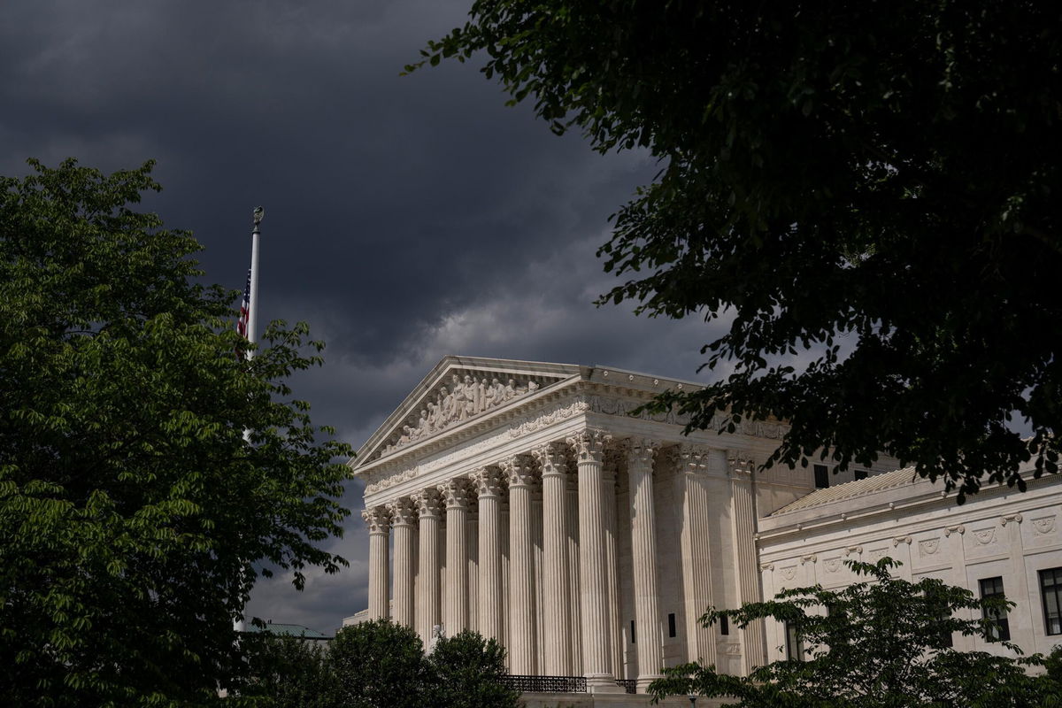 <i>Drew Angerer/Getty Images</i><br/>The Department of Justice asked the Supreme Court on Thursday to allow a vaccine mandate aimed at certain extra health care workers to go into effect nationwide.