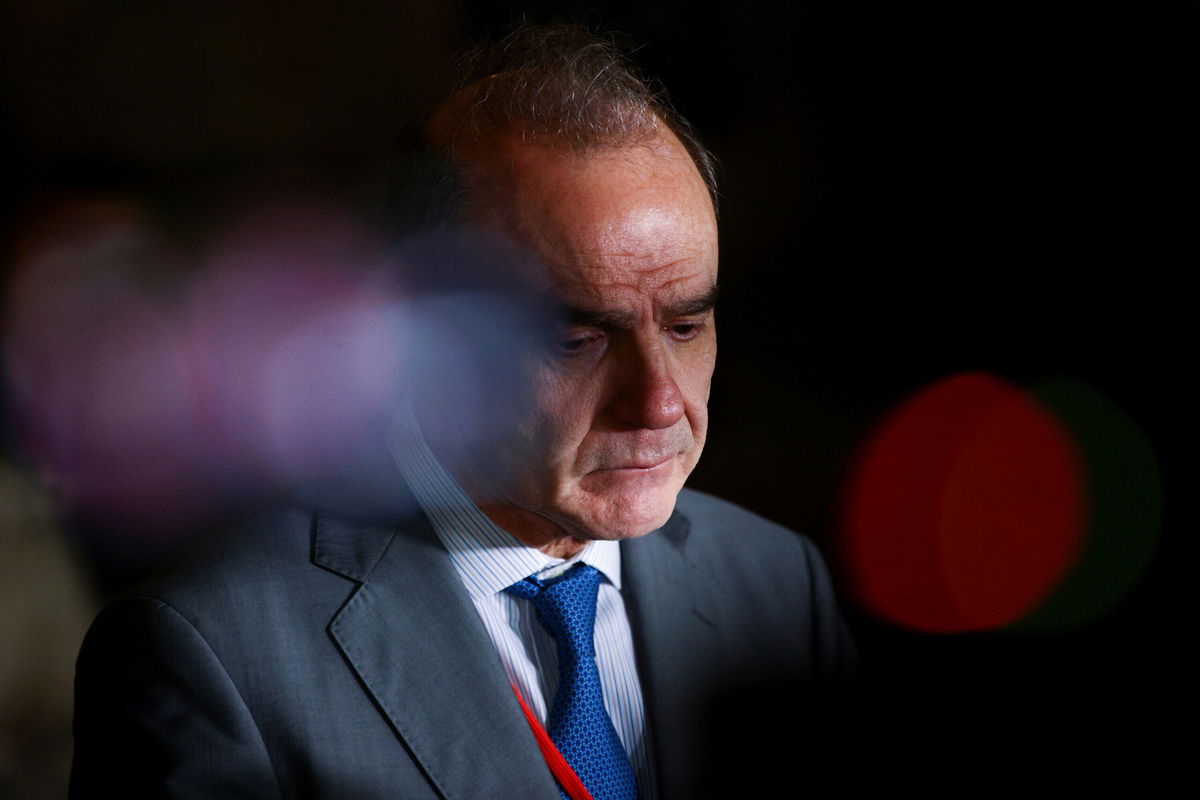 <i>Lisi Niesner/Reuters</i><br/>Deputy Secretary General of the European External Action Service (EEAS) Enrique Mora looks down as he addresses the media after a meeting of the Joint Comprehensive Plan of Action (JCPOA) in Vienna