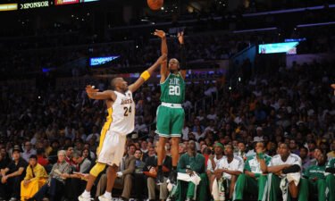 Ray Allen is the current NBA record holder for three-pointers made with 2