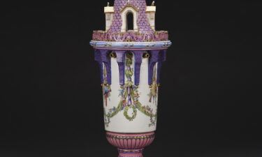 "Inspiring Walt Disney" features an array of objects including Sèvres porcelain pieces.