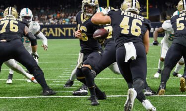 The Miami Dolphins' hot streak continued with a 20-3 win against the New Orleans Saints at the Caesars Superdome on Monday Night Football. Ian Book (16) hands off to New Orleans Saints fullback Adam Prentice (46) during second half action.