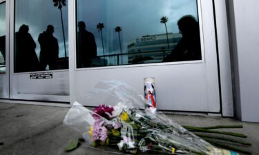 Flowers were left in memory of Valentina Orellana-Peralta