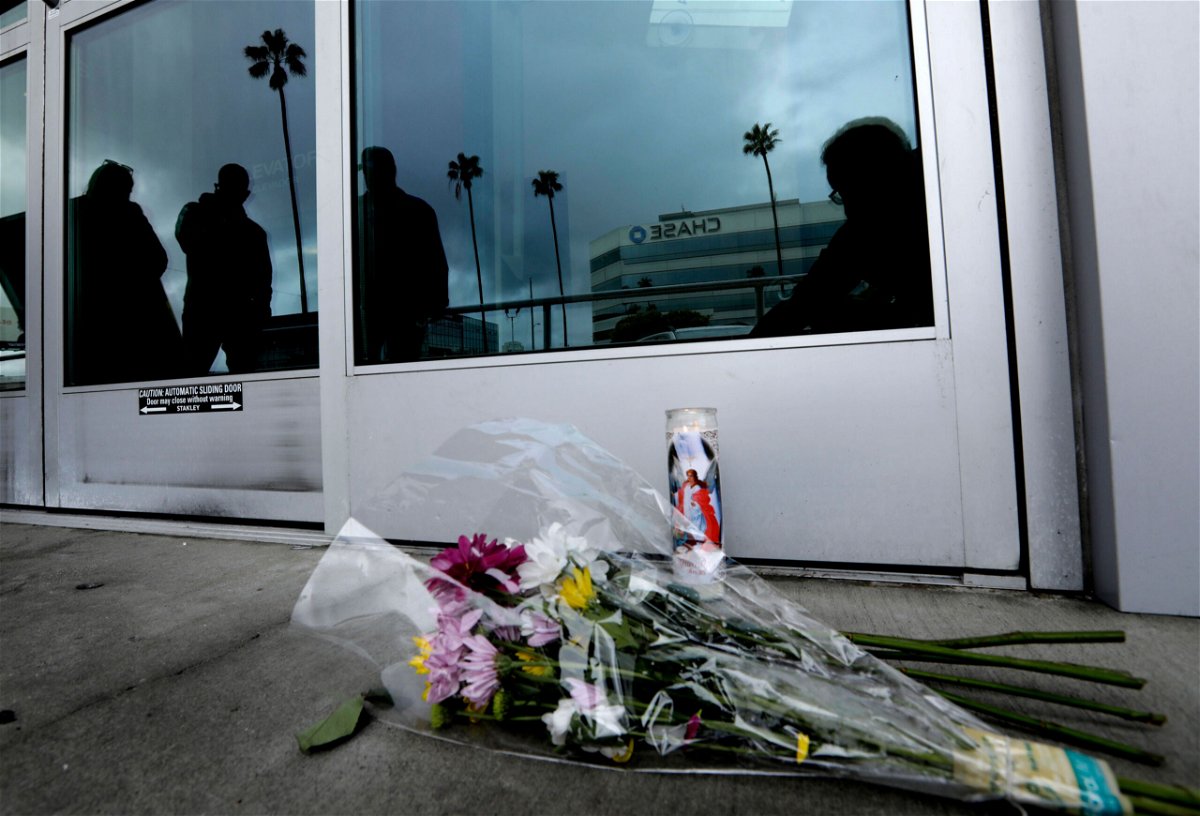 <i>Genaro Molina/Los Angeles Times/Getty Images</i><br/>Flowers were left in memory of Valentina Orellana-Peralta