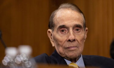 Bob Dole died Sunday. Dole is seen during a senate hearing on Capitol Hill in Washington