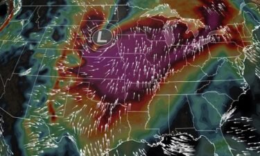 An intense storm system moving from the Rockies into the Plains is producing severe weather