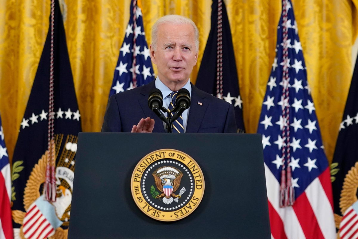 <i>Susan Walsh/AP</i><br/>President Joe Biden said the Sandy Hook shooting was 