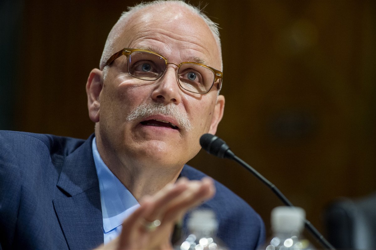 <i>Rod Lamkey/Pool/Getty Images</i><br/>Chris Magnus appears at a Senate Finance Committee hearing to consider his nomination to be commissioner of US Customs and Border Protection on October 19