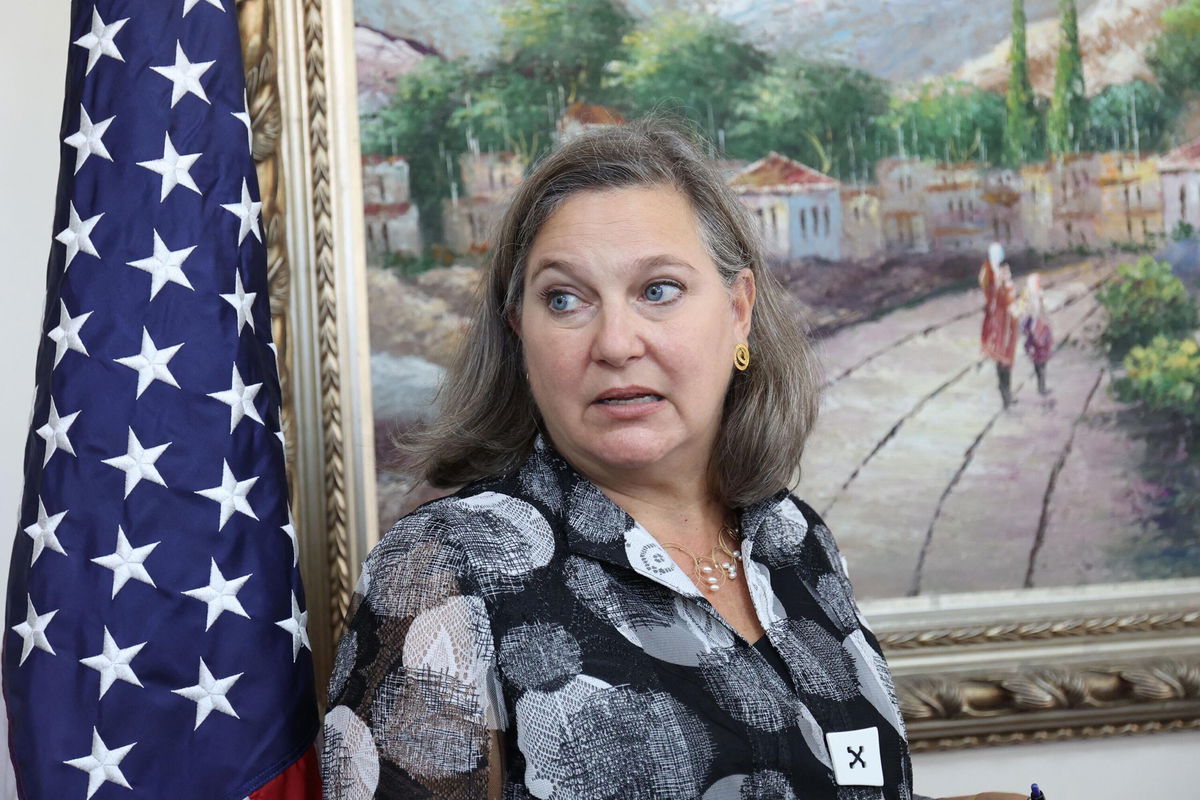 <i>ANWAR AMRO/AFP/Getty Images</i><br/>US Under-Secretary of State Victoria Nuland arrives to a meeting with Lebanon's foreign minister in Beirut on October 14.