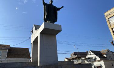 A statue of John Paul II