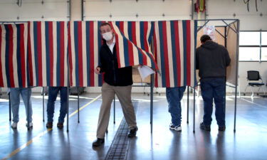 Residents vote at the Town of Beloit fire station on November 03