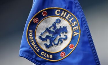 A detailed view of the corner flag prior to the Premier League match between Chelsea and Leeds United at Stamford Bridge on December 11 in London