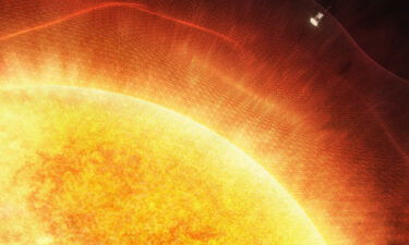 This illustration shows the Parker Solar Probe nearing the sun.