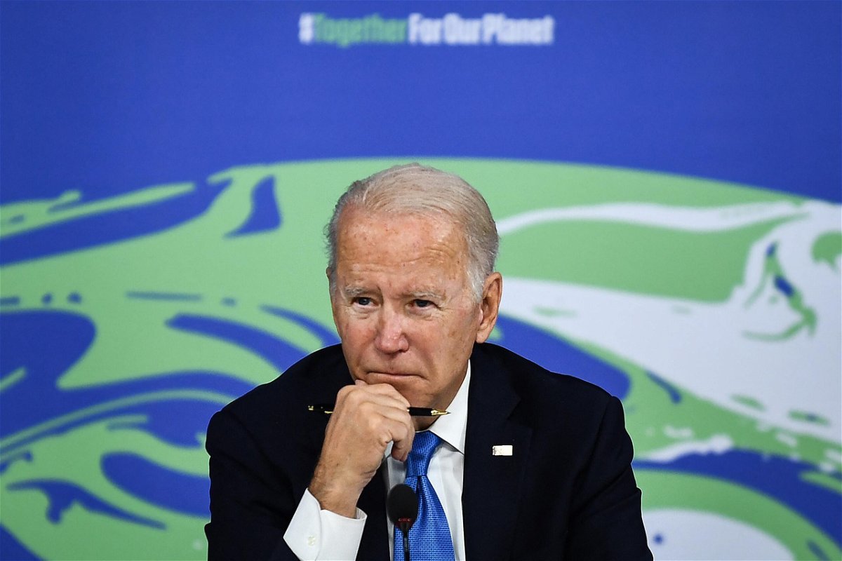 <i>BRENDAN SMIALOWSKI/AFP/Getty Images</i><br/>Multiple independent analyses have found President Joe Biden simply can't hit his goal of cutting greenhouse gases by 50% by the end of the decade without the clean energy provisions in Build Back Better.