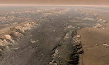 This composite image of Valles Marineris was taken by NASA's Mars Odyssey orbiter.