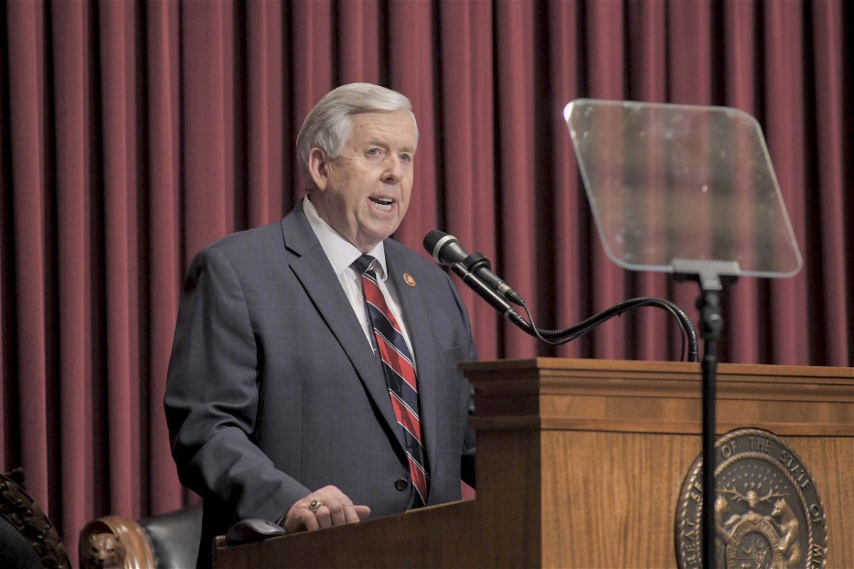 Missouri Governor Mike Parson, delivers his 2022 State of the State address before a joint session of the 2nd Regular Session of the 101st General Assembly.