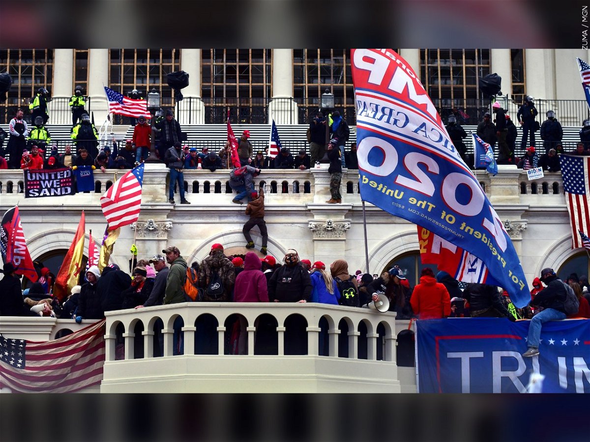 Supporters of former President Donald Trump riot outside the U.S. Capitol on Jan. 6, 2021.