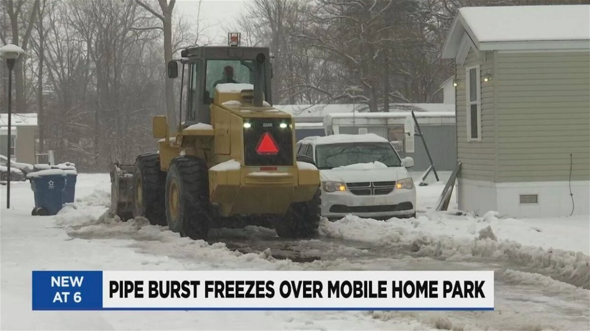 <i>WNEM</i><br/>A mid-Michigan community was covered in ice after multiple pipe bursts in two days during a frigid weekend.
