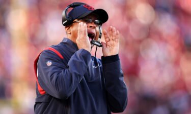 The Houston Texans fired David Culley after just one season in charge. Culley is seen here shouting from the sideline in the fourth quarter against the San Francisco 49ers.