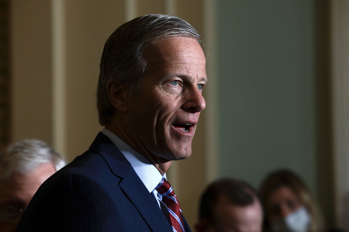 <i>Anna Moneymaker/Getty Images</i><br/>Senate Minority Whip Sen. John Thune (R-SD) announced Saturday he is running for re-election in 2022.