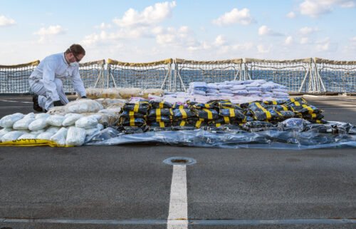 The UK Royal Navy seized more than $20 million worth of drugs in the Gulf of Oman.