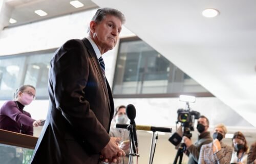 Sen. Joe Manchin (D-WV) speaks to reporters outside of his office on Capitol Hill on January 4