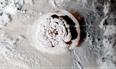 The eruption of an underwater volcano off Tonga on Saturday