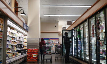 Customers shop at a Giant Food supermarket in 2021 in Washington