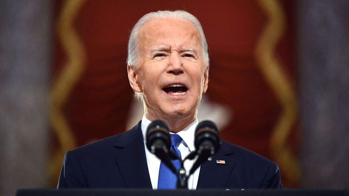 <i>JIM WATSON/AFP via Getty Images</i><br/>Pressure is intensifying on President Joe Biden to articulate a plan to enact meaningful voter protections as a counter to strict new voting laws going into place around the nation after warning for the past year of nascent dangers to democracy.