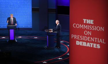 Democratic presidential candidate and former vice president Joe Biden and President Donald Trump take part in the first presidential debate at Case Western Reserve University and Cleveland Clinic in Cleveland