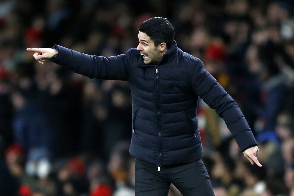 <i>Ian Kington/AFP/IKIMAGES/Getty Images</i><br/>Arsenal has a red card problem and it's hurting Mikel Arteta's team. Arteta iis seen directing from the touchline against Liverpool.