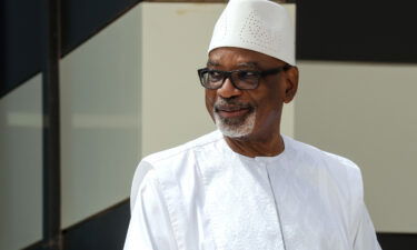 Ibrahim Boubacar Keita poses for a photo during the G5 Sahel summit on June 30