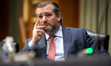 Sen. Ted Cruz (R-TX) listens at the confirmation hearing for Samantha Power