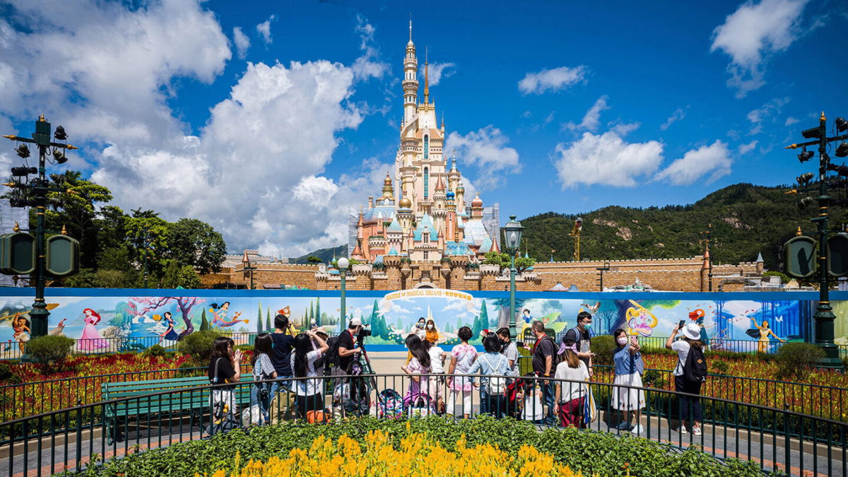 <i>Anthony Wallace/AFP/Getty Images</i><br/>Hong Kong Disneyland has announced that the park will temporarily close from Friday