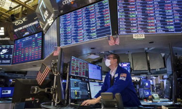 Specialist Patrick King works on the floor of the New York Stock Exchange