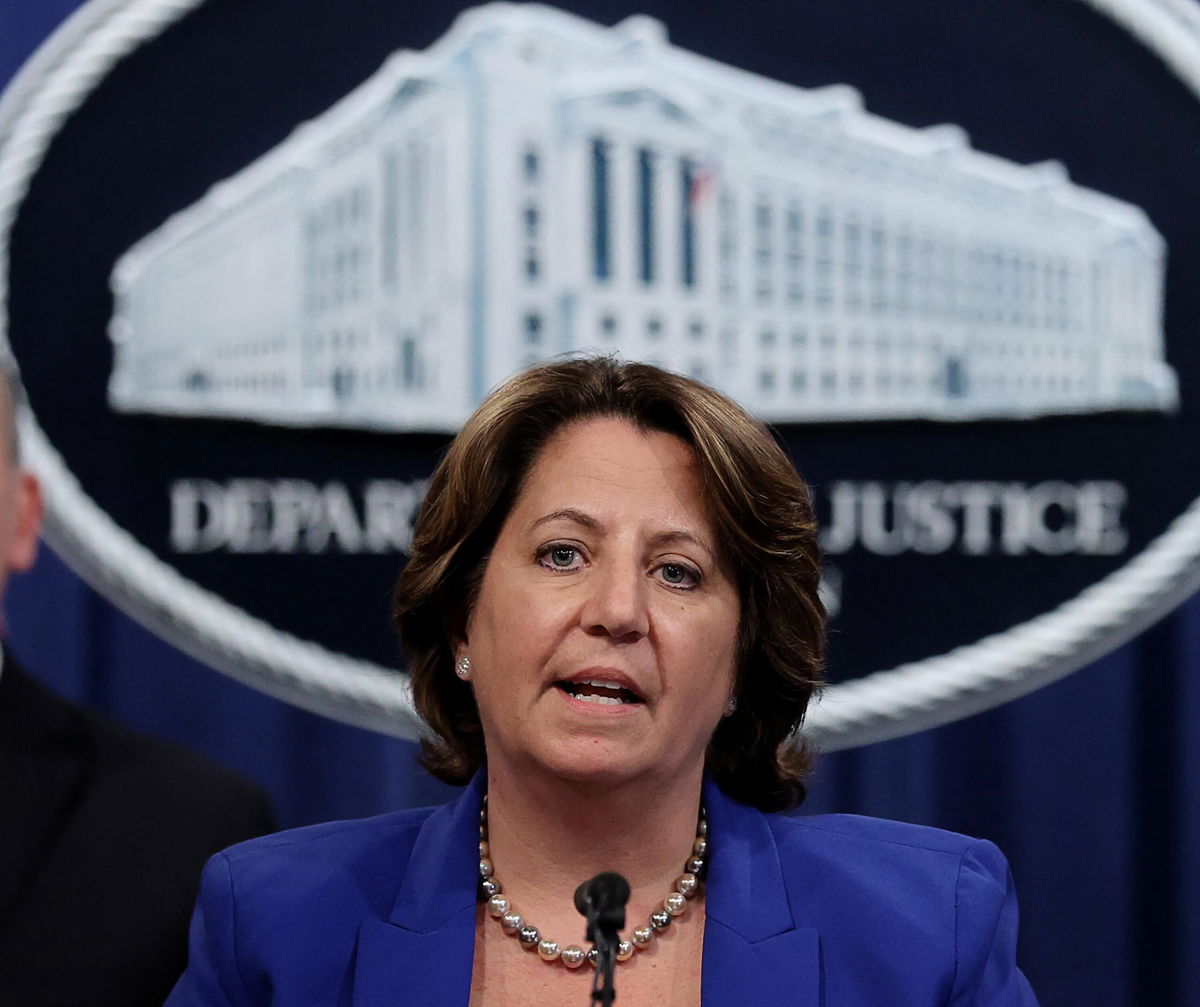 <i>JONATHAN ERNST/AFP/POOL/Getty Images</i><br/>Deputy Attorney General Lisa Monaco touted the Biden administration's efforts to both support law enforcement and address police misconduct.