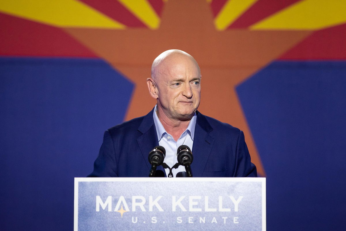 <i>Courtney Pedroza/Getty Images</i><br/>Sen. Mark Kelly raised nearly $9 million in the final three months of 2021