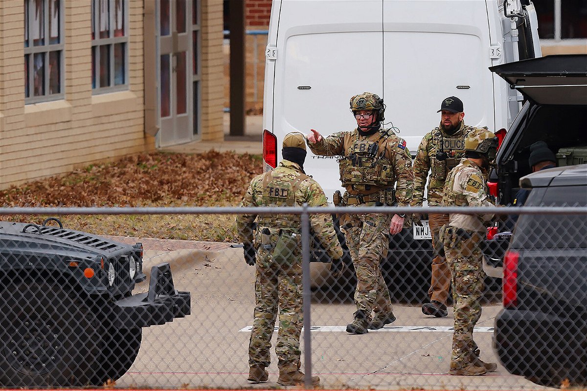 <i>Andy Jacobsohn/AFP/Getty Images</i><br/>As authorities work to learn more about the armed man who held four people hostage at a Texas synagogue
