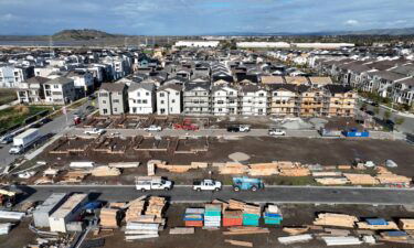 Homes are under construction at the Lennar Bridgeway home development on December 15