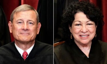 Supreme Court Justices John Roberts and Sonia Sotomayor are seen here.