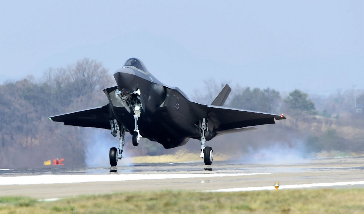 <i>South Korea Defense Acquisition Program Administration/Getty Images</i><br/>The pilot of a South Korean F-35A jet fighter