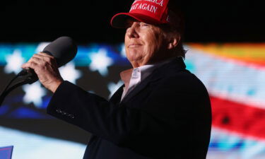 Former President Donald Trump speaks at a rally on January 15