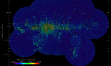 This colorized image depicts the strengths of magnetic fields generated by the strands.