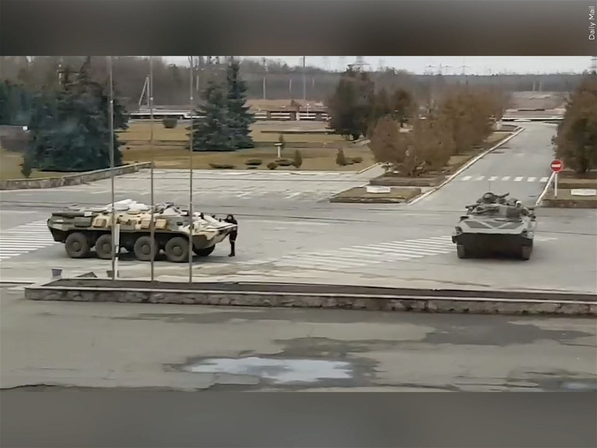 Russian forces at Chernobyl in Ukraine.